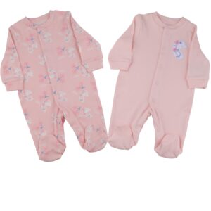 Unicorn Sleepsuit Pack Of 2