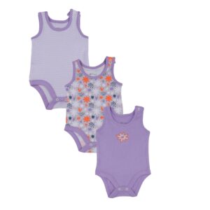 Purple Sleeveless Bodysuit Pack Of 3